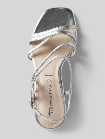 Peek & Cloppenburg TamarisSandalette Aus Leder Mit Dornschließe In Silber
