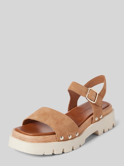 Peek & Cloppenburg TamarisSandalette aus Leder mit Plateausohle in camel