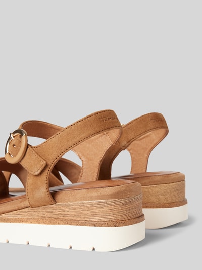 Peek & Cloppenburg TamarisSandalette Mit Dornschließe In Camel