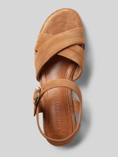 Peek & Cloppenburg TamarisSandalette Mit Dornschließe In Camel