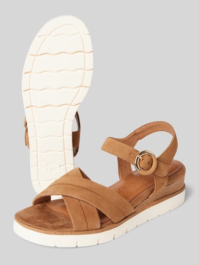 Peek & Cloppenburg TamarisSandalette Mit Dornschließe In Camel