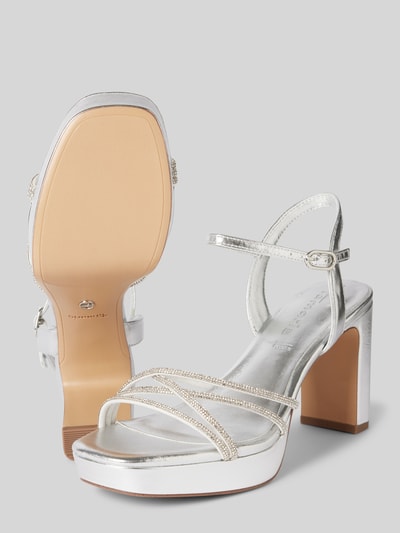 Peek & Cloppenburg TamarisSandalette Mit Strasssteinbesatz In Silber