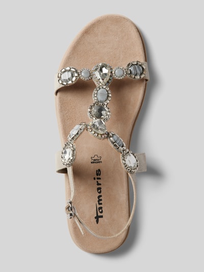 Peek & Cloppenburg TamarisSandalette Mit Ziersteinbesatz In Silber