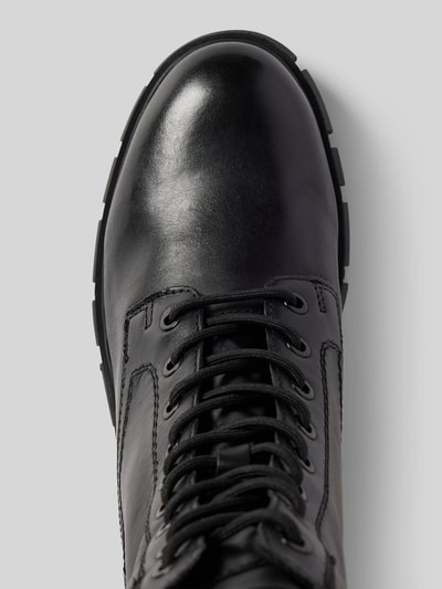 Peek & Cloppenburg TamarisSchnürboots Aus Leder Mit Ziernähten In Black