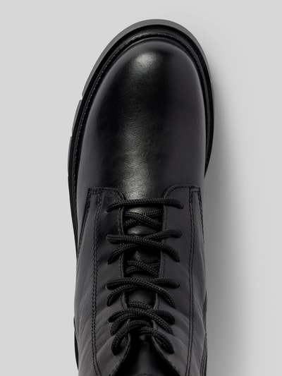Peek & Cloppenburg TamarisSchnürboots Aus Leder Mit Ziernähten In Black