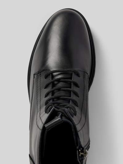 Peek & Cloppenburg TamarisSchnürboots Aus Leder Mit Zugschlaufe In Black