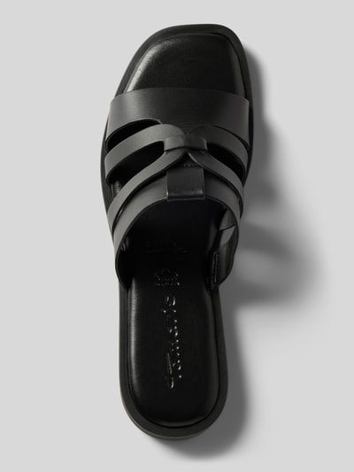 Peek & Cloppenburg TamarisSlides Aus Leder Mit Schmalen Riemen In Black