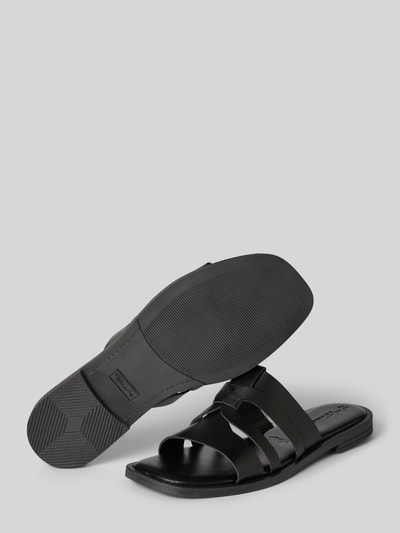 Peek & Cloppenburg TamarisSlides Aus Leder Mit Schmalen Riemen In Black