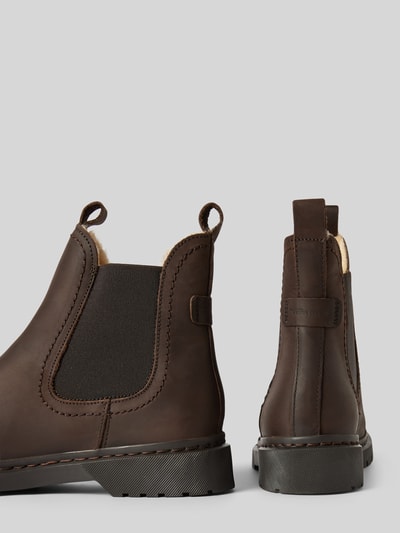 Peek & Cloppenburg TamarisStiefeletten Aus Leder Mit Elastischen Einsätzen In Dunkelbraun