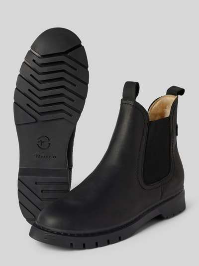 Peek & Cloppenburg TamarisStiefeletten Aus Leder Mit Elastischen Einsätzen In Black