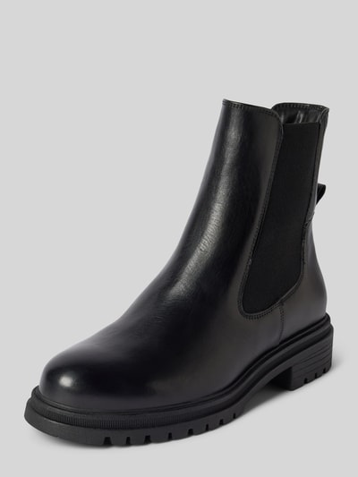 Peek & Cloppenburg TamarisStiefeletten aus Leder mit elastischen Einsätzen in black