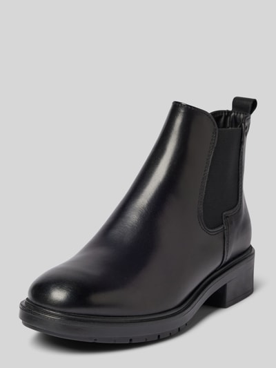 Peek & Cloppenburg TamarisStiefeletten Aus Leder-Textil-Mix Mit Elastischen Einsätzen In Black