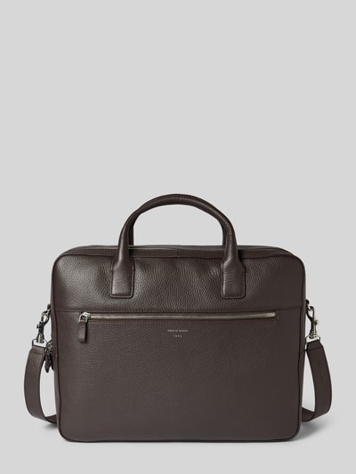 Peek & Cloppenburg Tiger Of SwedenLaptoptasche Mit Label-Print Modell 'BERIDARE' In Dunkelbraun