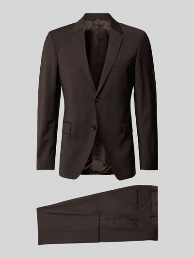 Peek & Cloppenburg Tiger Of SwedenRegular Fit Anzug Mit Reverskragen Modell 'S.JAMIE' In Dunkelbraun