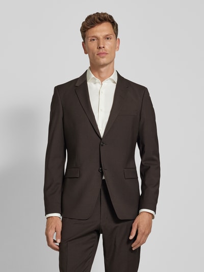 Peek & Cloppenburg Tiger Of SwedenRegular Fit Anzug Mit Reverskragen Modell 'S.JAMIE' In Dunkelbraun