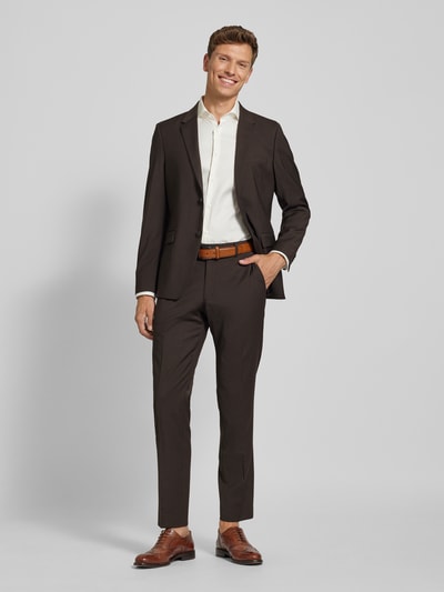 Peek & Cloppenburg Tiger Of SwedenRegular Fit Anzug mit Reverskragen Modell 'S.JAMIE' in dunkelbraun