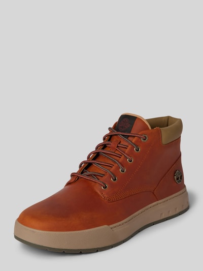 Peek & Cloppenburg TimberlandLederboots mit Logo-Applikation Modell 'Maple Grove' in mittelbraun