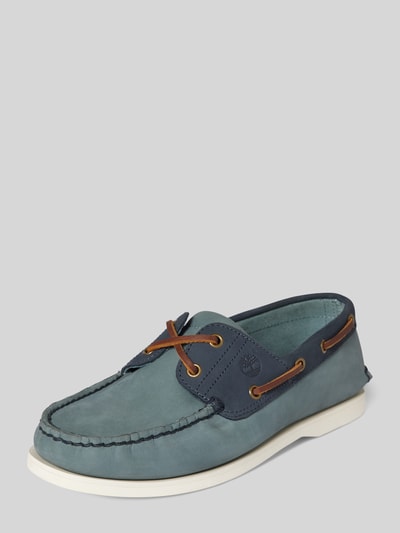 Peek & Cloppenburg TimberlandMokassins aus Leder mit Label-Detail Modell 'CLASSIC' in blau