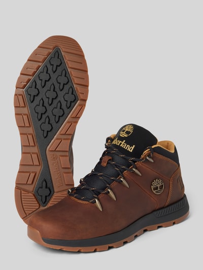 Peek & Cloppenburg TimberlandSchnürboots Aus Leder Mit Label-Details Modell 'Sprint Trekker' In Mittelbraun