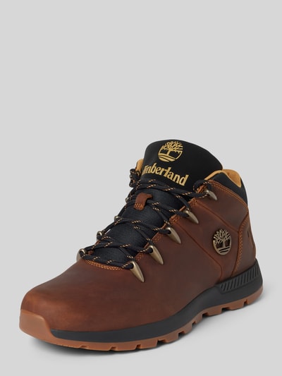Peek & Cloppenburg TimberlandSchnürboots aus Leder mit Label-Details Modell 'Sprint Trekker' in mittelbraun