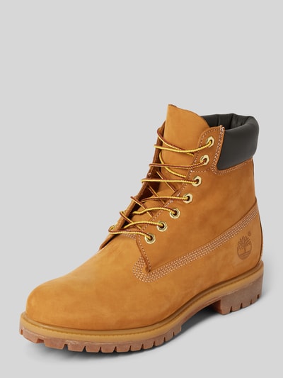 Peek & Cloppenburg TimberlandSchnürboots aus Leder mit Logo-Prägung in sand