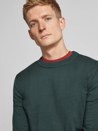 Peek & Cloppenburg Tom Tailor DenimRegular Fit Strickpullover Mit Rundhalsausschnitt In Bottle