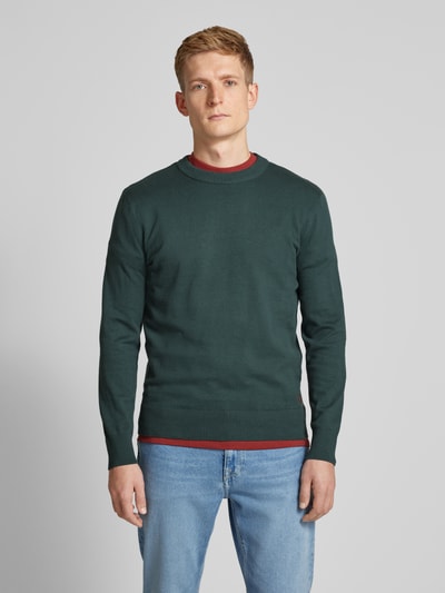 Peek & Cloppenburg Tom Tailor DenimRegular Fit Strickpullover Mit Rundhalsausschnitt In Bottle