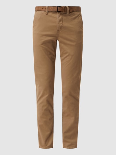 Peek & Cloppenburg Tom Tailor DenimSlim Fit Chino Mit Gürtel In Camel