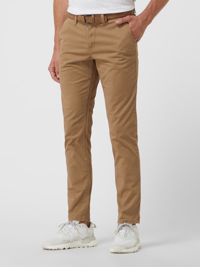 Peek & Cloppenburg Tom Tailor DenimSlim Fit Chino Mit Gürtel In Camel