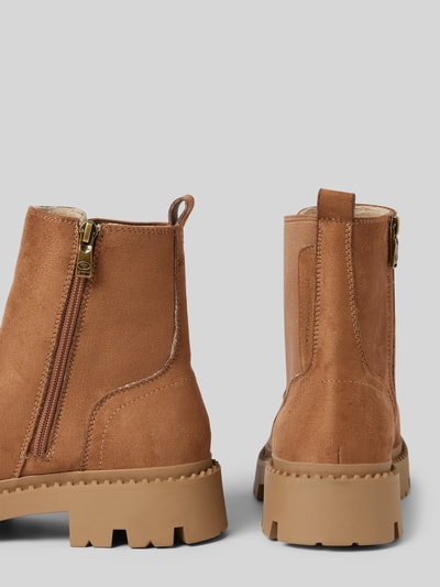 Peek & Cloppenburg Tom TailorGefütterte Chelsea Boots Aus Kunstleder In Mittelbraun