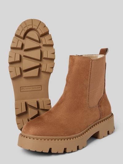 Peek & Cloppenburg Tom TailorGefütterte Chelsea Boots Aus Kunstleder In Mittelbraun