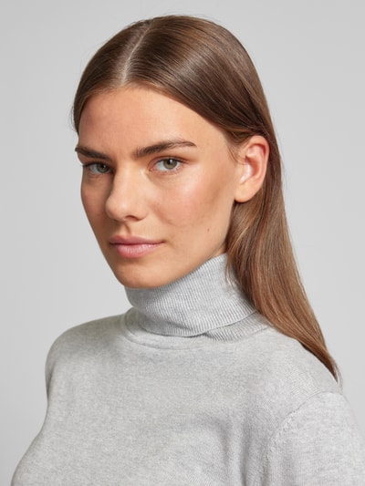 Peek & Cloppenburg Tom TailorRegular Fit Rollkragenpullover In Unifarbenem Design In Hellgrau Melange