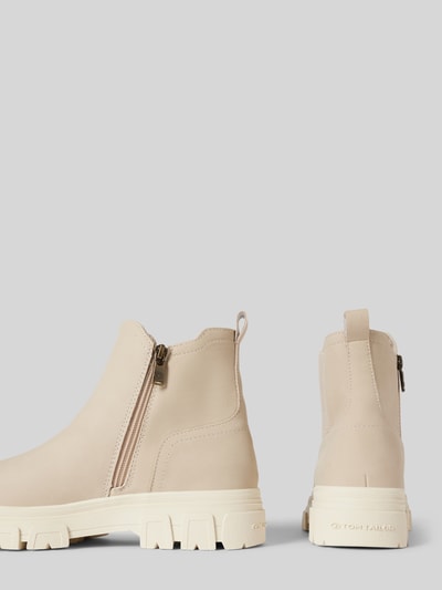 Peek & Cloppenburg Tom TailorStiefeletten In Leder-Optik Mit Elastischem Einsatz In Beige