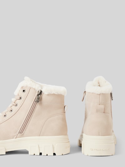 Peek & Cloppenburg Tom TailorStiefeletten In Leder-Optik Mit Kunstfell-Besatz In Beige
