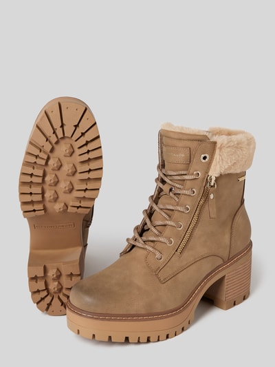 Peek & Cloppenburg Tom TailorStiefeletten Mit Kunstfellbesatz In Taupe