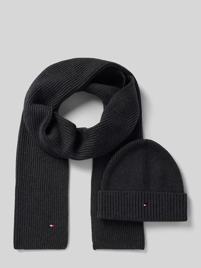 Peek & Cloppenburg Tommy HilfigerBeanie im Set mit Schal in anthrazit