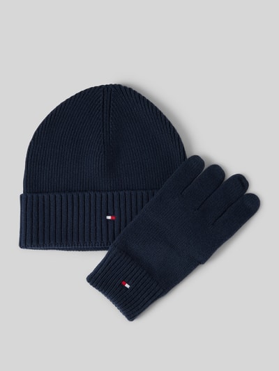 Peek & Cloppenburg Tommy HilfigerBeanie Und Handschuhe Im Set Mit Kaschmir-Anteil In Marine