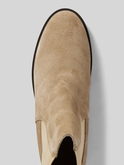 Peek & Cloppenburg Tommy HilfigerChelsea Boots Aus Leder Mit Label-Applikation Modell 'FLAG SUEDE' In Beige