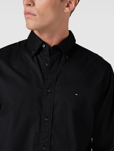 Peek & Cloppenburg Tommy HilfigerFreizeithemd Mit Logo-Stitching Modell 'CORE FLEX POPLIN' In Black
