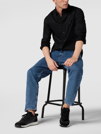 Peek & Cloppenburg Tommy HilfigerFreizeithemd mit Logo-Stitching Modell 'CORE FLEX POPLIN' in black
