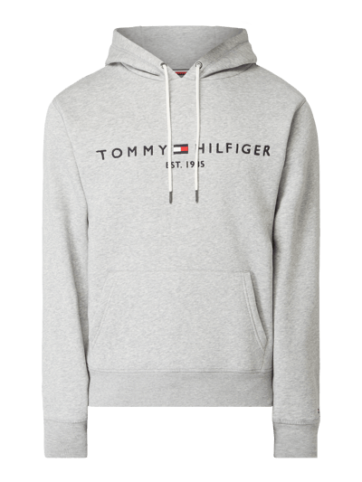 Peek & Cloppenburg Tommy HilfigerHoodie Mit Logo-Stickerei In Hellgrau Melange