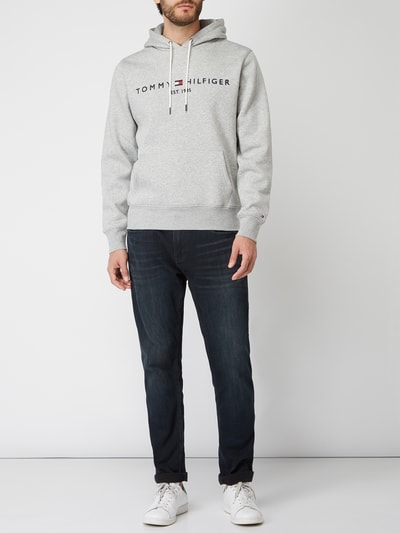 Peek & Cloppenburg Tommy HilfigerHoodie mit Logo-Stickerei in hellgrau melange