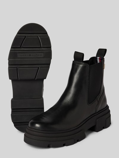 Peek & Cloppenburg Tommy HilfigerLederboots Mit Label-Applikation Modell 'COMBAT' In Black