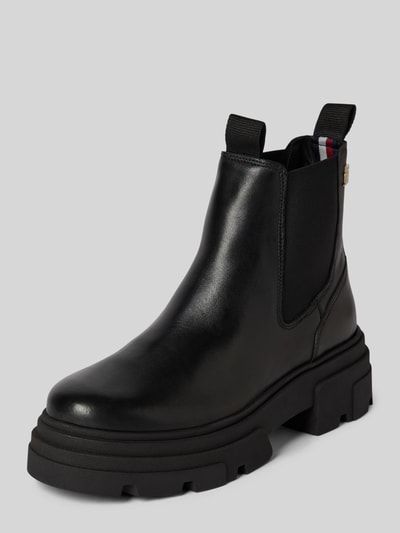 Peek & Cloppenburg Tommy HilfigerLederboots mit Label-Applikation Modell 'COMBAT' in black