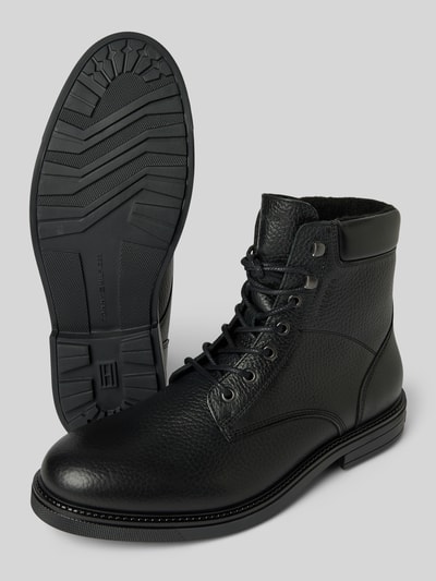 Peek & Cloppenburg Tommy HilfigerLederboots Mit Label-Details In Black