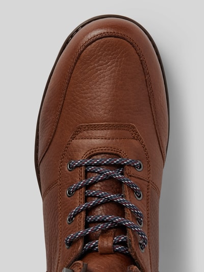 Peek & Cloppenburg Tommy HilfigerLederboots Mit Label-Details In Cognac