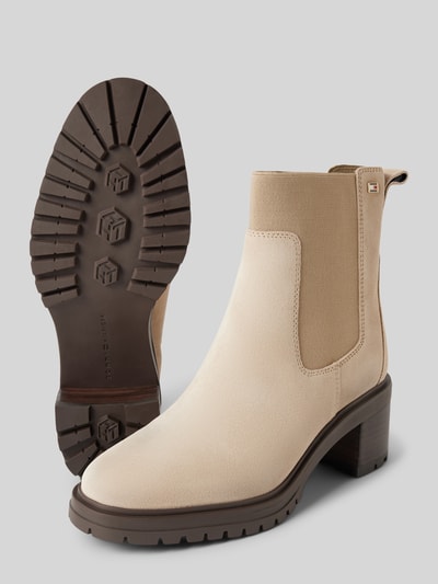 Peek & Cloppenburg Tommy HilfigerLederboots Mit Logo-Applikation In Beige