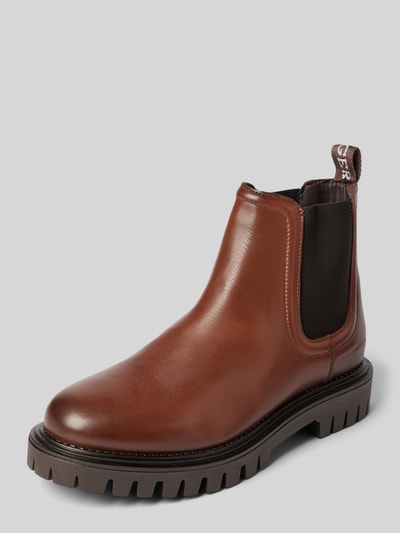 Peek & Cloppenburg Tommy HilfigerLederboots mit strukturierter Sohle in cognac