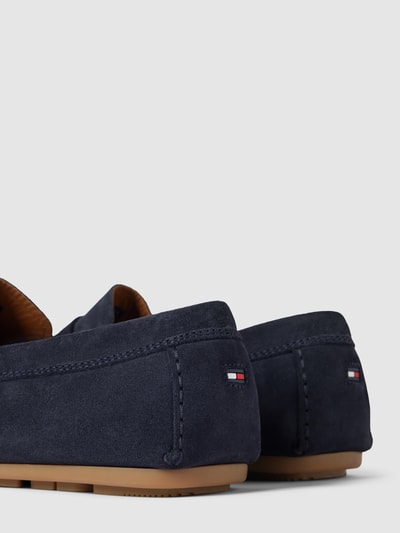 Peek & Cloppenburg Tommy HilfigerLedermokassins Mit Label-Detail In Marine Melange