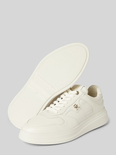 Peek & Cloppenburg Tommy HilfigerLedersneaker Mit Label-Applikation Modell 'LUX POINTY' In Weiss